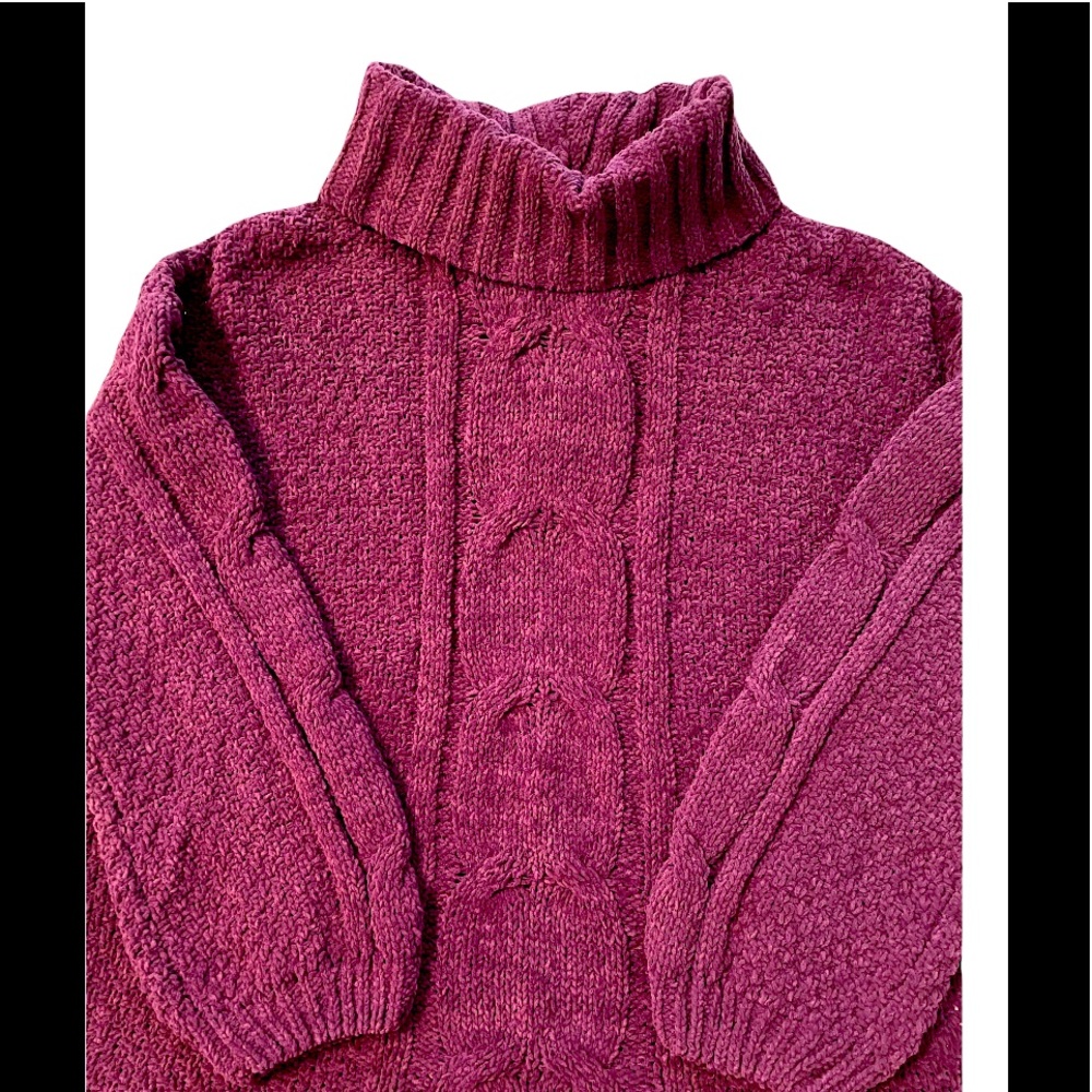 New Chenille Turtleneck Sweater